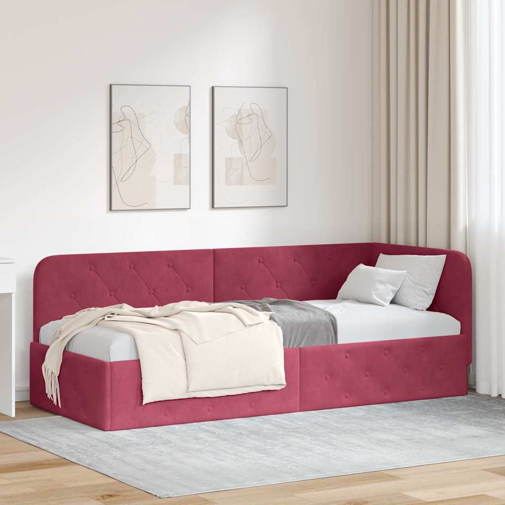 42016517_1.jpg vidaXL Rohový rám postele Víno červené 80 x 200 cm Zamat – Obrázok 1