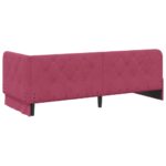 vidaXL Rohový rám postele Víno červené 80 x 200 cm Zamat – Obrázok 7