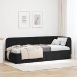 vidaXL Rohový rám postele Čierny 80 x 200 cm Zamat