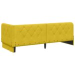 vidaXL Rohový rám postele Žltá 80 x 200 cm Zamat – Obrázok 7