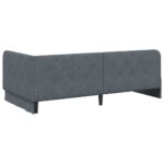 vidaXL Rohový rám postele Tmavo šedá 100 x 200 cm Zamat – Obrázok 7
