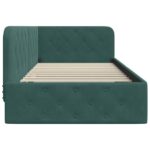 vidaXL Rohový rám postele Tmavozelená 100 x 200 cm Zamat – Obrázok 6