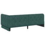 vidaXL Rohový rám postele Tmavozelená 100 x 200 cm Zamat – Obrázok 7