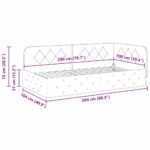 vidaXL Rohový rám postele s čelnou doskou Tyrkysová 100 x 200 cm Zamat – Obrázok 11