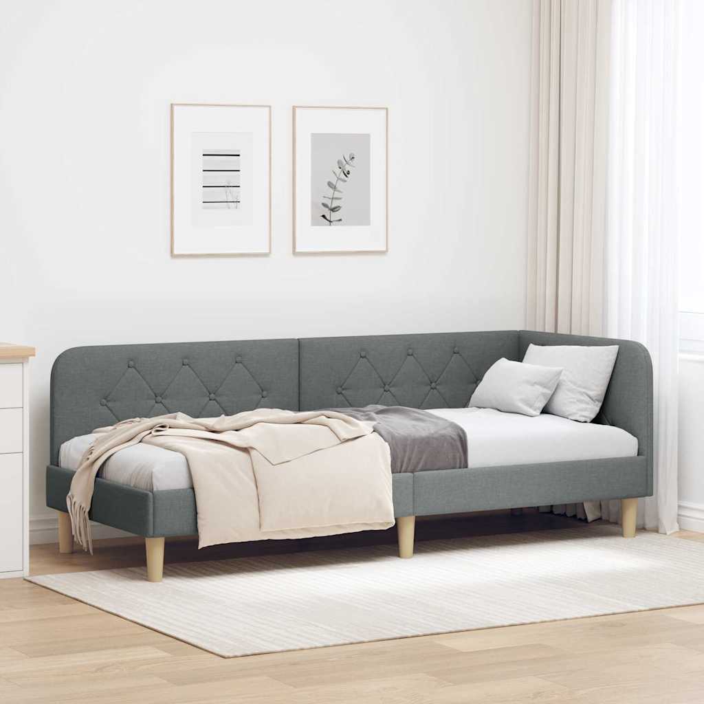42016554_1.jpg vidaXL Rohový rám postele Tmavo šedá 80 x 200 cm látka – Obrázok 1