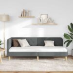 vidaXL Rohový rám postele Tmavo šedá 80 x 200 cm látka – Obrázok 4