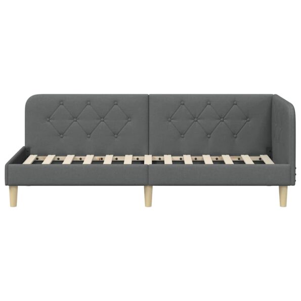 vidaXL Rohový rám postele Tmavo šedá 80 x 200 cm látka – Obrázok 5