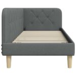 vidaXL Rohový rám postele Tmavo šedá 80 x 200 cm látka – Obrázok 6