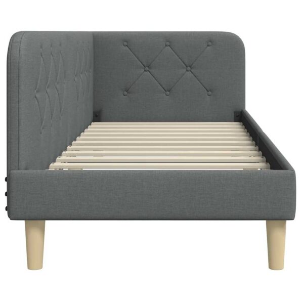 vidaXL Rohový rám postele Tmavo šedá 80 x 200 cm látka – Obrázok 6