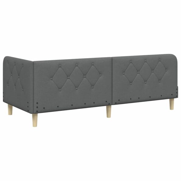 vidaXL Rohový rám postele Tmavo šedá 80 x 200 cm látka – Obrázok 7