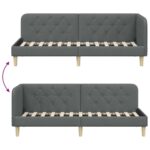 vidaXL Rohový rám postele Tmavo šedá 80 x 200 cm látka – Obrázok 9