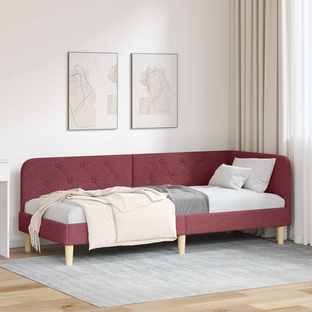 42016556_1.jpg vidaXL Rohový rám postele Víno červené 80 x 200 cm látka – Obrázok 1