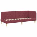 vidaXL Rohový rám postele Víno červené 80 x 200 cm látka – Obrázok 2