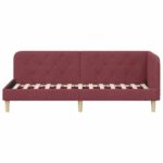 vidaXL Rohový rám postele Víno červené 80 x 200 cm látka – Obrázok 5