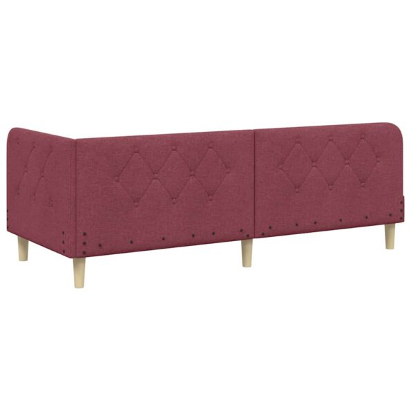 vidaXL Rohový rám postele Víno červené 80 x 200 cm látka – Obrázok 7
