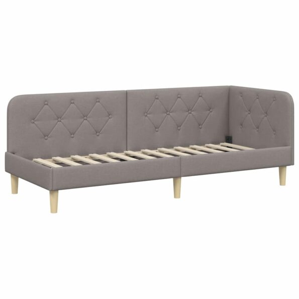 vidaXL Rohový rám postele Sivohnedá 80 x 200 cm látka – Obrázok 2