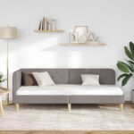 vidaXL Rohový rám postele Sivohnedá 80 x 200 cm látka – Obrázok 4