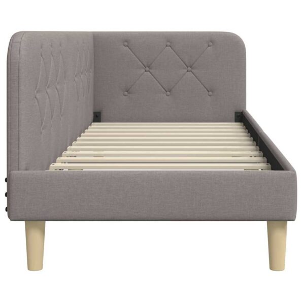vidaXL Rohový rám postele Sivohnedá 80 x 200 cm látka – Obrázok 6