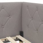 vidaXL Rohový rám postele Sivohnedá 80 x 200 cm látka – Obrázok 8