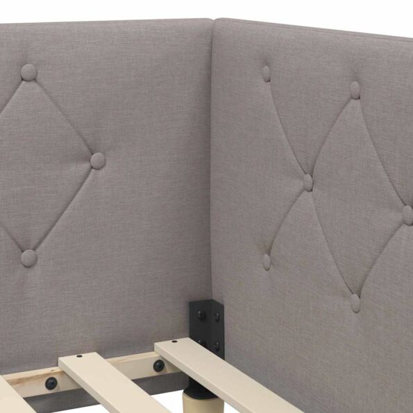 vidaXL Rohový rám postele Sivohnedá 80 x 200 cm látka – Obrázok 8