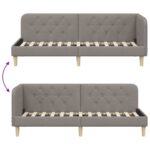 vidaXL Rohový rám postele Sivohnedá 80 x 200 cm látka – Obrázok 9