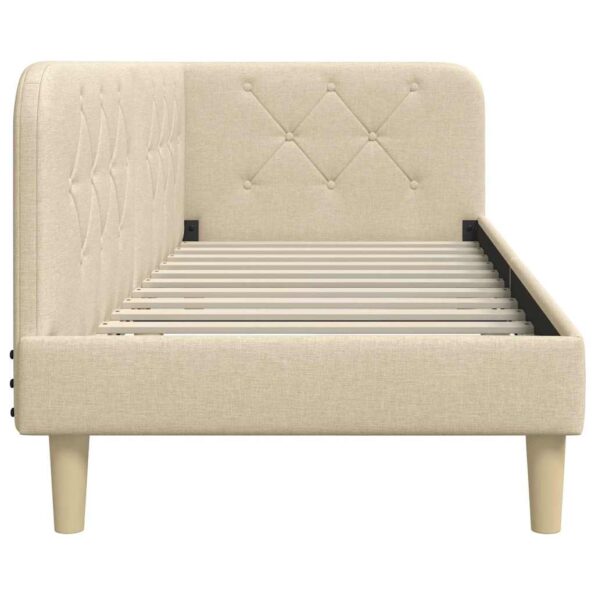 vidaXL Rohový rám postele Krémová 80 x 200 cm látka – Obrázok 6