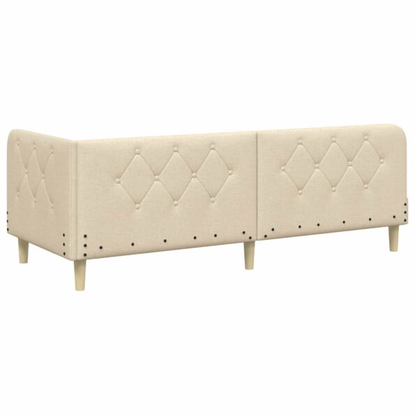 vidaXL Rohový rám postele Krémová 80 x 200 cm látka – Obrázok 7
