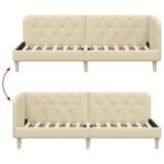 vidaXL Rohový rám postele Krémová 80 x 200 cm látka – Obrázok 9