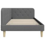 vidaXL Rohový rám postele Tmavo šedá 90 x 190 cm látka – Obrázok 6