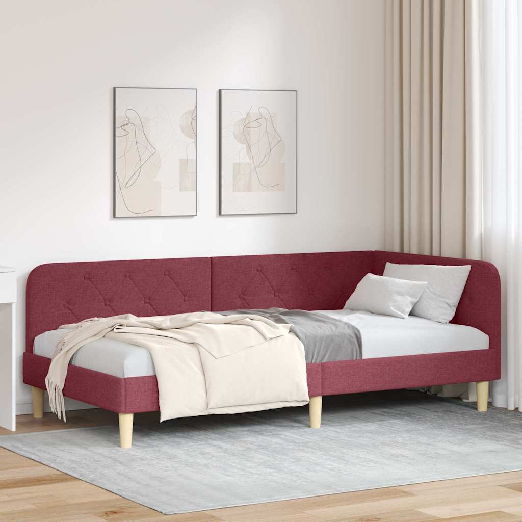 42016564_1.jpg vidaXL Rohový rám postele Víno červené 90 x 190 cm látka – Obrázok 1