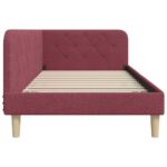 vidaXL Rohový rám postele Víno červené 90 x 190 cm látka – Obrázok 6