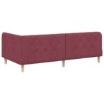 vidaXL Rohový rám postele Víno červené 90 x 190 cm látka – Obrázok 7