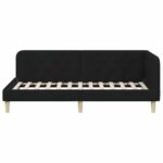 vidaXL Rohový rám postele Čierny 90 x 200 cm látka – Obrázok 5