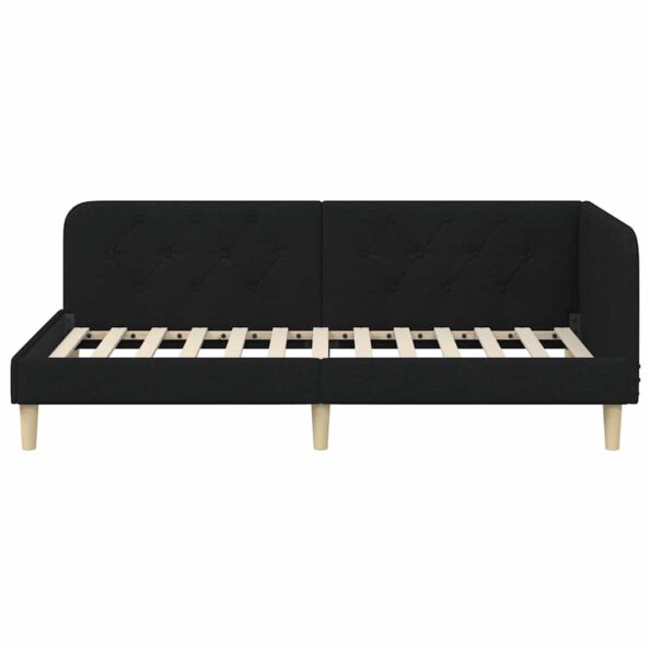 vidaXL Rohový rám postele Čierny 90 x 200 cm látka – Obrázok 5