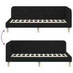 vidaXL Rohový rám postele Čierny 90 x 200 cm látka – Obrázok 9
