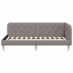 vidaXL Rohový rám postele Sivohnedá 90 x 200 cm látka – Obrázok 5