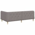 vidaXL Rohový rám postele Sivohnedá 90 x 200 cm látka – Obrázok 7