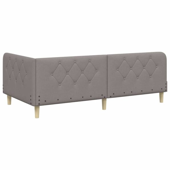 vidaXL Rohový rám postele Sivohnedá 90 x 200 cm látka – Obrázok 7