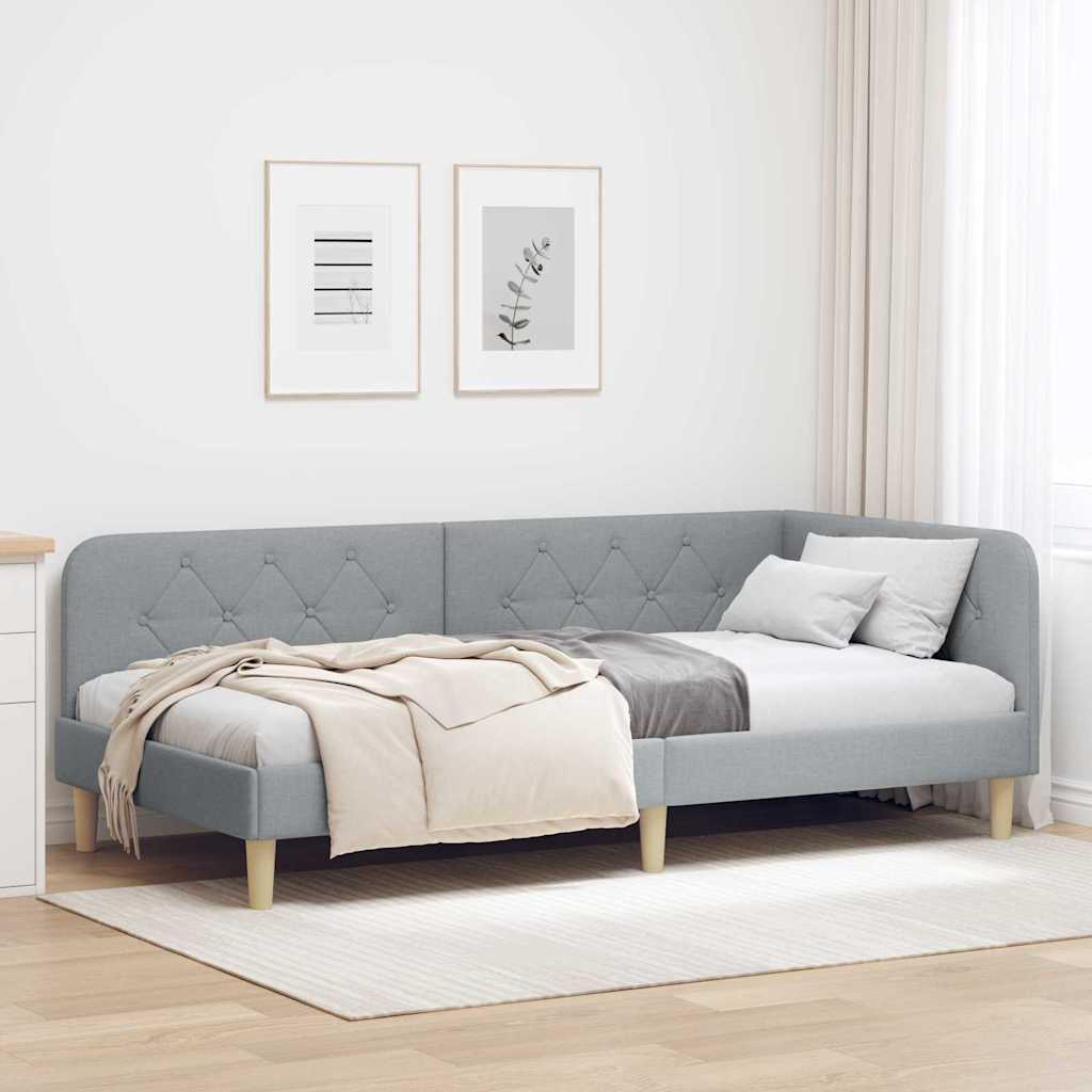42016577_1.jpg vidaXL Rohový rám postele Svetlosivá 100 x 200 cm látka – Obrázok 1
