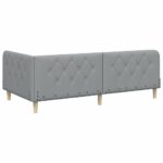 vidaXL Rohový rám postele Svetlosivá 100 x 200 cm látka – Obrázok 7