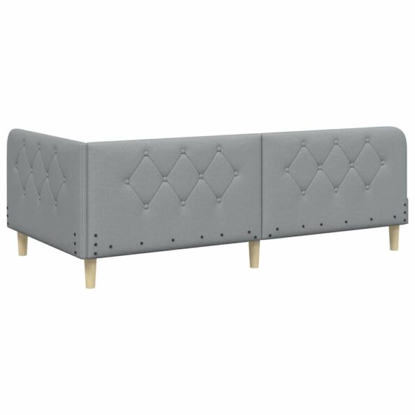 vidaXL Rohový rám postele Svetlosivá 100 x 200 cm látka – Obrázok 7