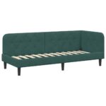 vidaXL Rohový rám postele Tmavozelená 80 x 200 cm Zamat – Obrázok 2
