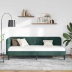 vidaXL Rohový rám postele Tmavozelená 80 x 200 cm Zamat – Obrázok 4
