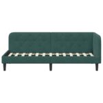 vidaXL Rohový rám postele Tmavozelená 80 x 200 cm Zamat – Obrázok 5