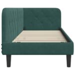 vidaXL Rohový rám postele Tmavozelená 80 x 200 cm Zamat – Obrázok 6