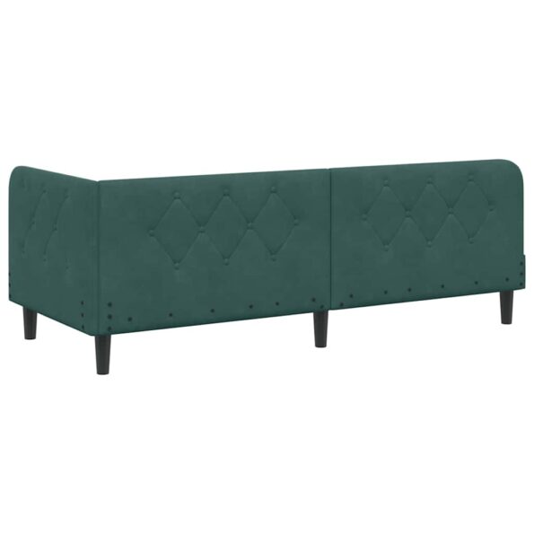 vidaXL Rohový rám postele Tmavozelená 80 x 200 cm Zamat – Obrázok 7