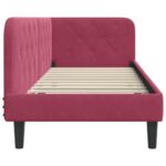 vidaXL Rohový rám postele Víno červené 80 x 200 cm Zamat – Obrázok 6