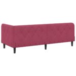 vidaXL Rohový rám postele Víno červené 80 x 200 cm Zamat – Obrázok 7