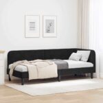 vidaXL Rohový rám postele Čierny 80 x 200 cm Zamat