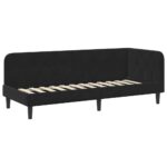 vidaXL Rohový rám postele Čierny 80 x 200 cm Zamat – Obrázok 2
